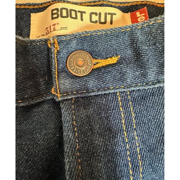 517 Levi Strauss & Co Boot Cut Mens 42x30 Zipper Fly - Picture 10 of 16